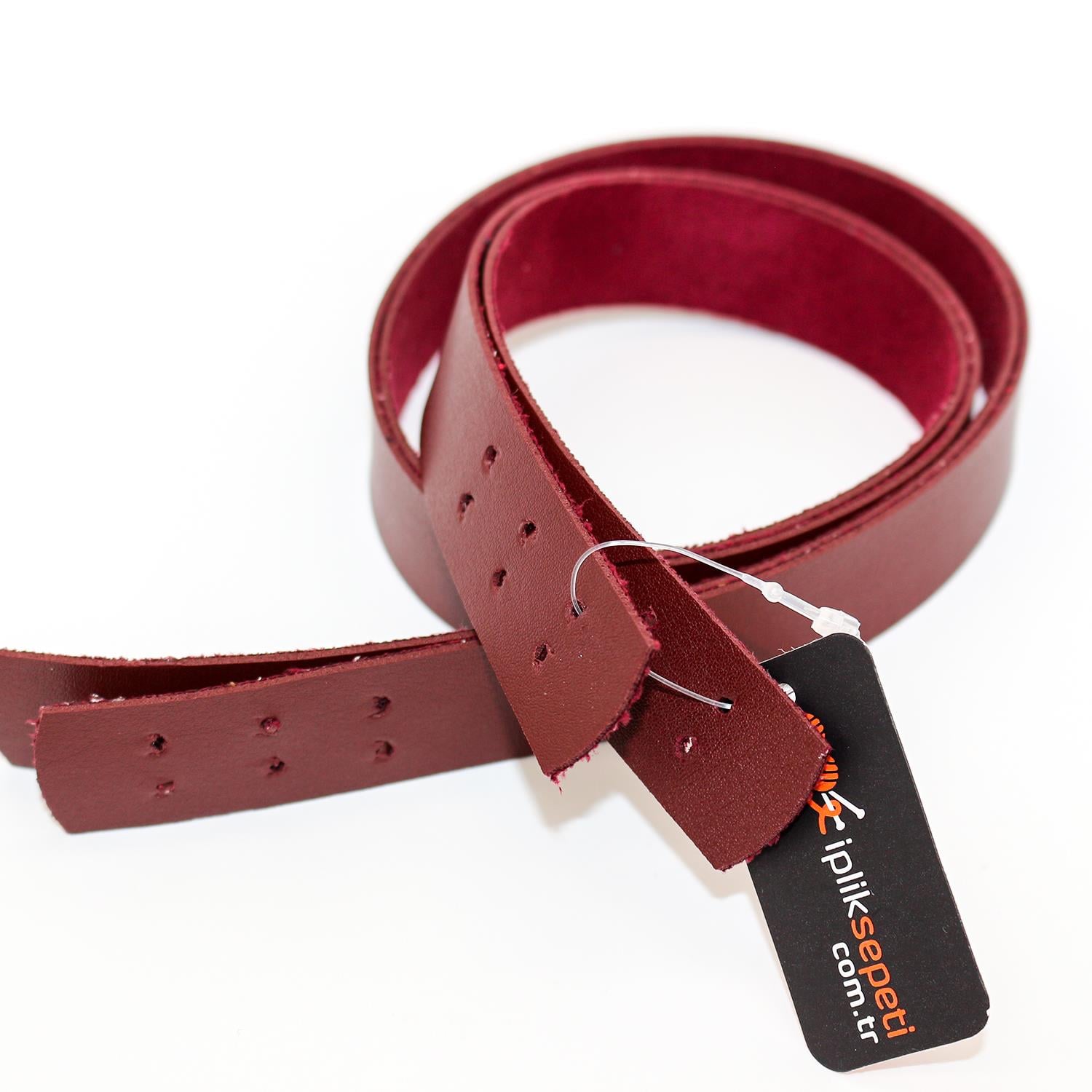 Deri İkili Spor Çanta Sapı 70cm & 24mm Bordo 
