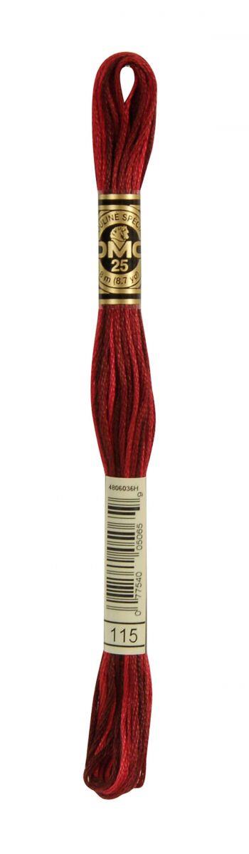 DMC Muline İp 115 Bordo Çok Renkli 