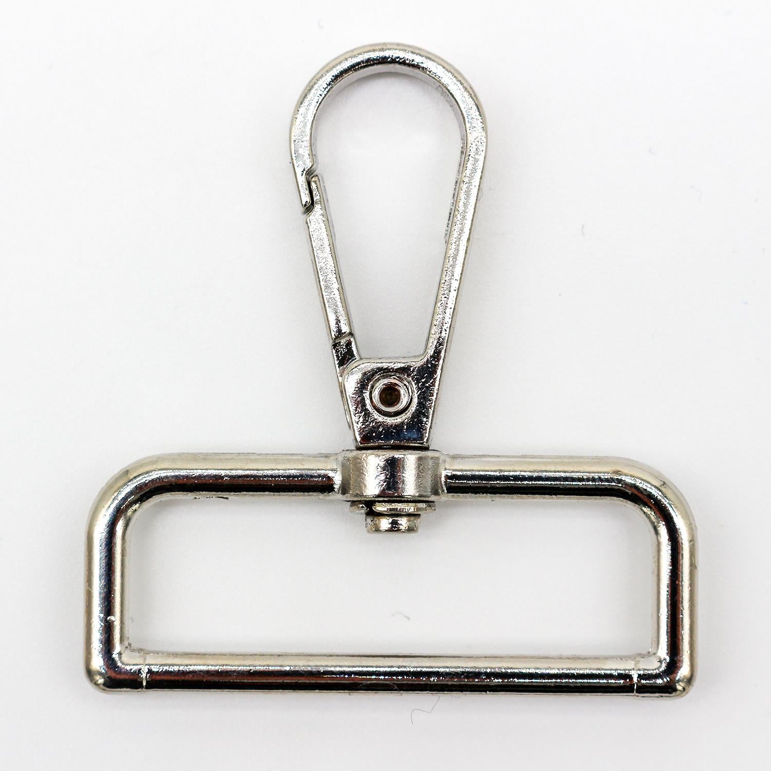 Dörtgen Yaylı Kanca [Alt En:4.5 cm - Boy :4.7 cm] Gümüş