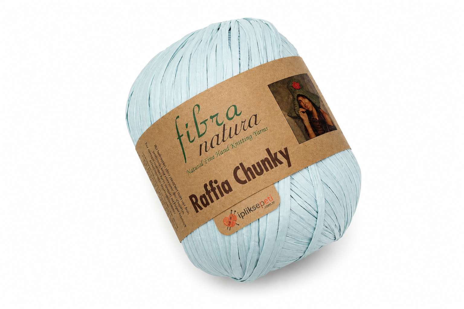 Fibra Natura Raffia Chunky El Örgü İpliği 100gr 120mt 114-09 Açık Mint  - 1 ADET
