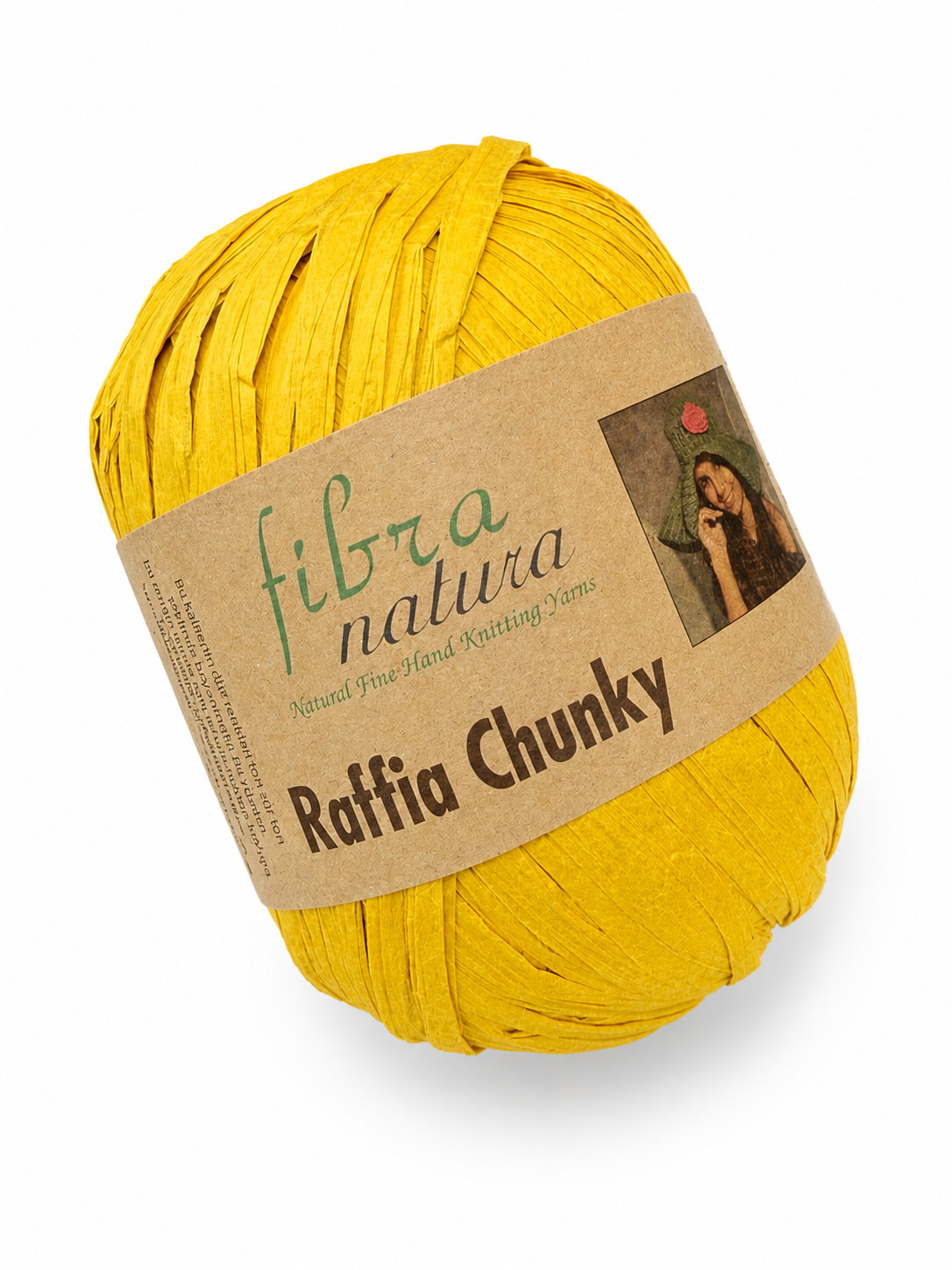 Fibra Natura Raffia Chunky El Örgü İpliği 100gr 120mt 114-03 Hardal  - 1 ADET