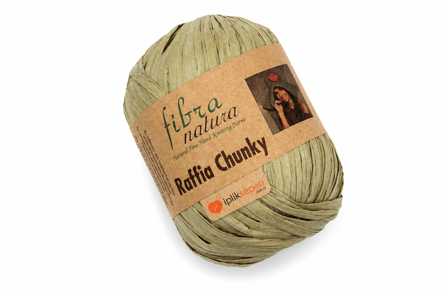 Fibra Natura Raffia Chunky El Örgü İpliği 100gr 120mt 114-15 Yeşil  - 1 ADET