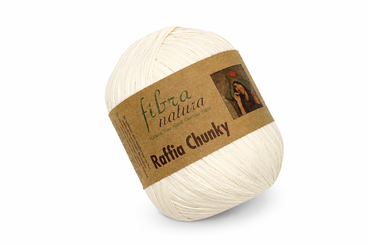 Fibra Natura Raffia Chunky El Örgü İpliği 100gr 120mt 114-02 Krem  - 1 ADET