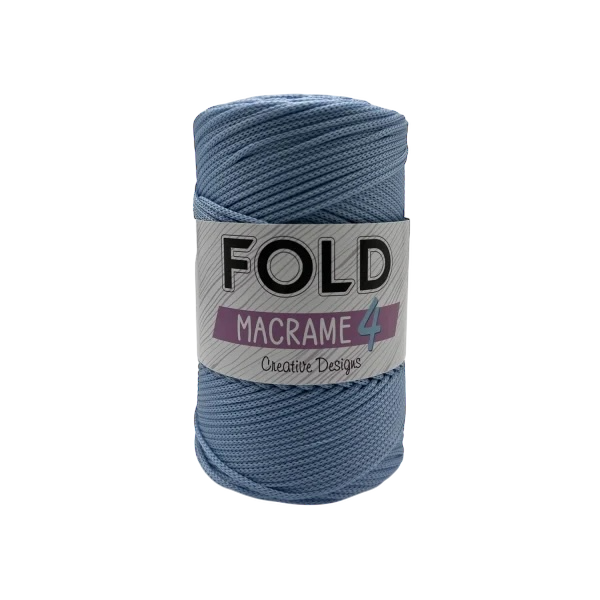 Fold Yarn 4 No Polyester Makrome İp 200gr 3mm 220 Bebe Mavi  - 1 ADET