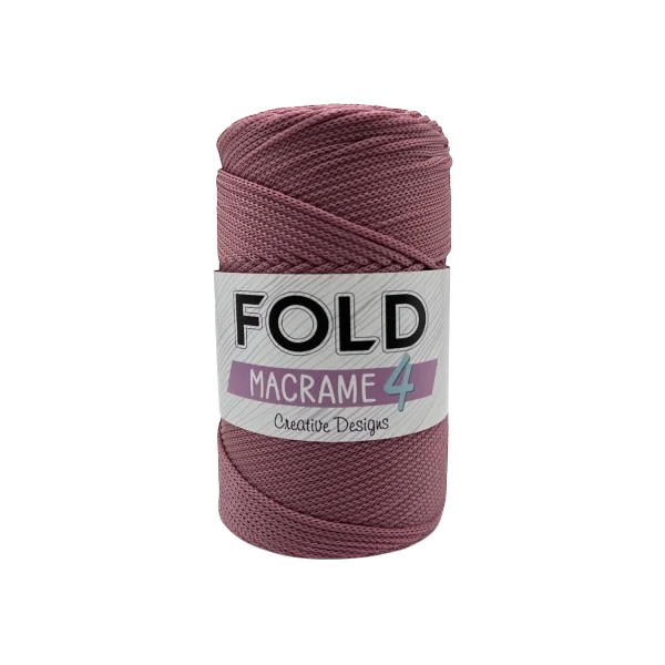 Fold Yarn 4 No Polyester Makrome İp 200gr 3mm 090 Gül Kurusu  - 1 ADET