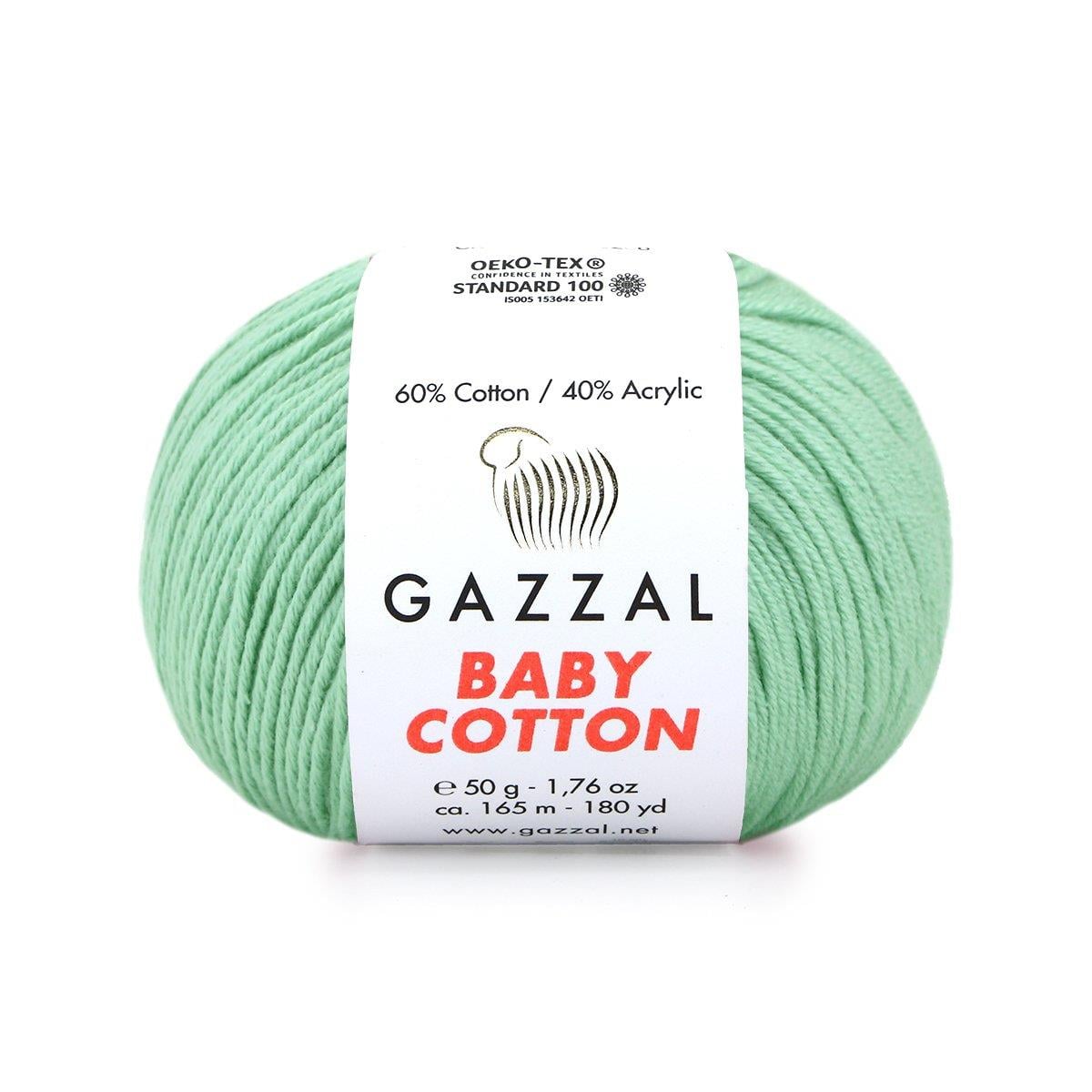 Gazzal Baby Cotton El Örgü İpliği 50gr 3425 Mint  - 1 ADET