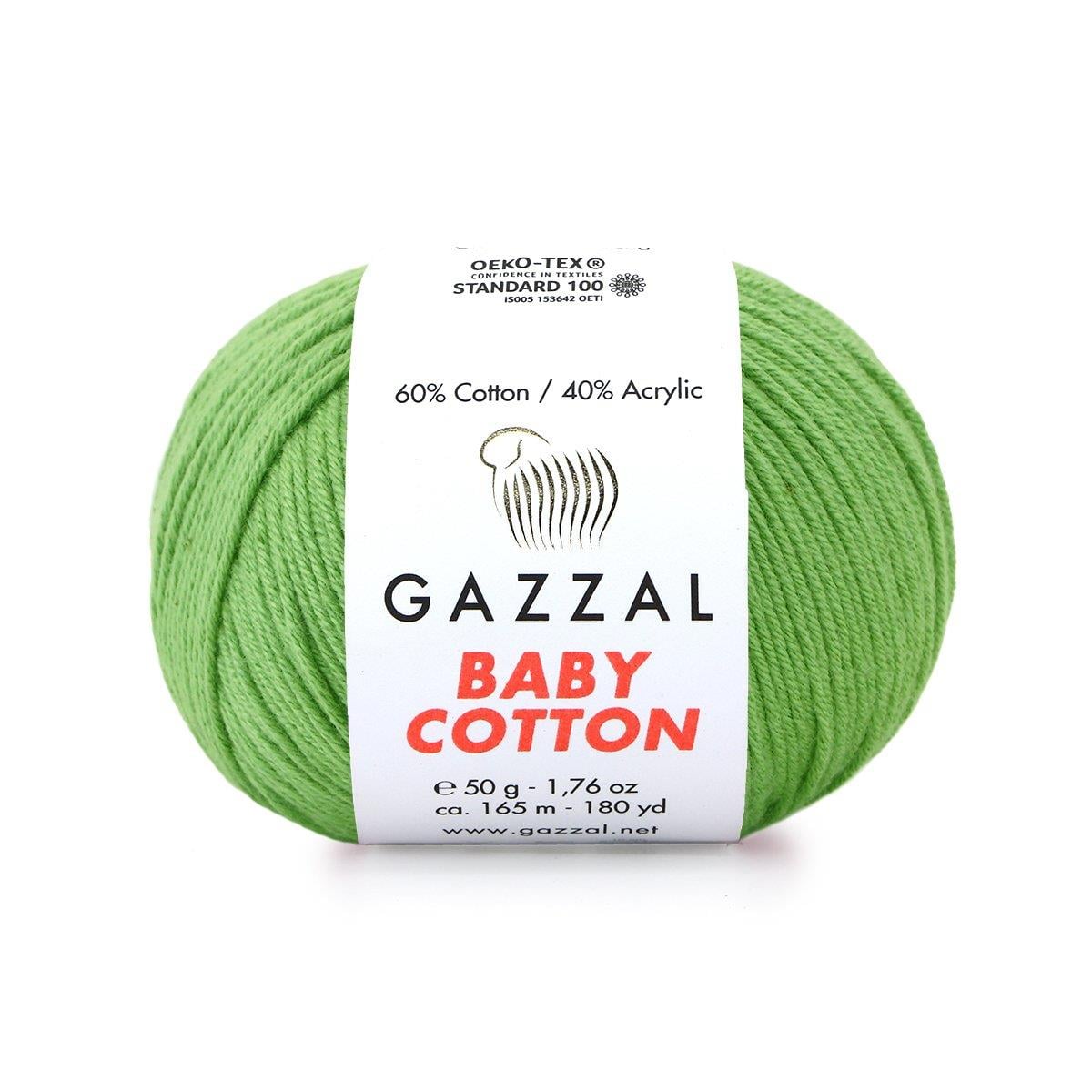 Gazzal Baby Cotton El Örgü İpliği 50gr 3448 Yeşil  - 1 ADET