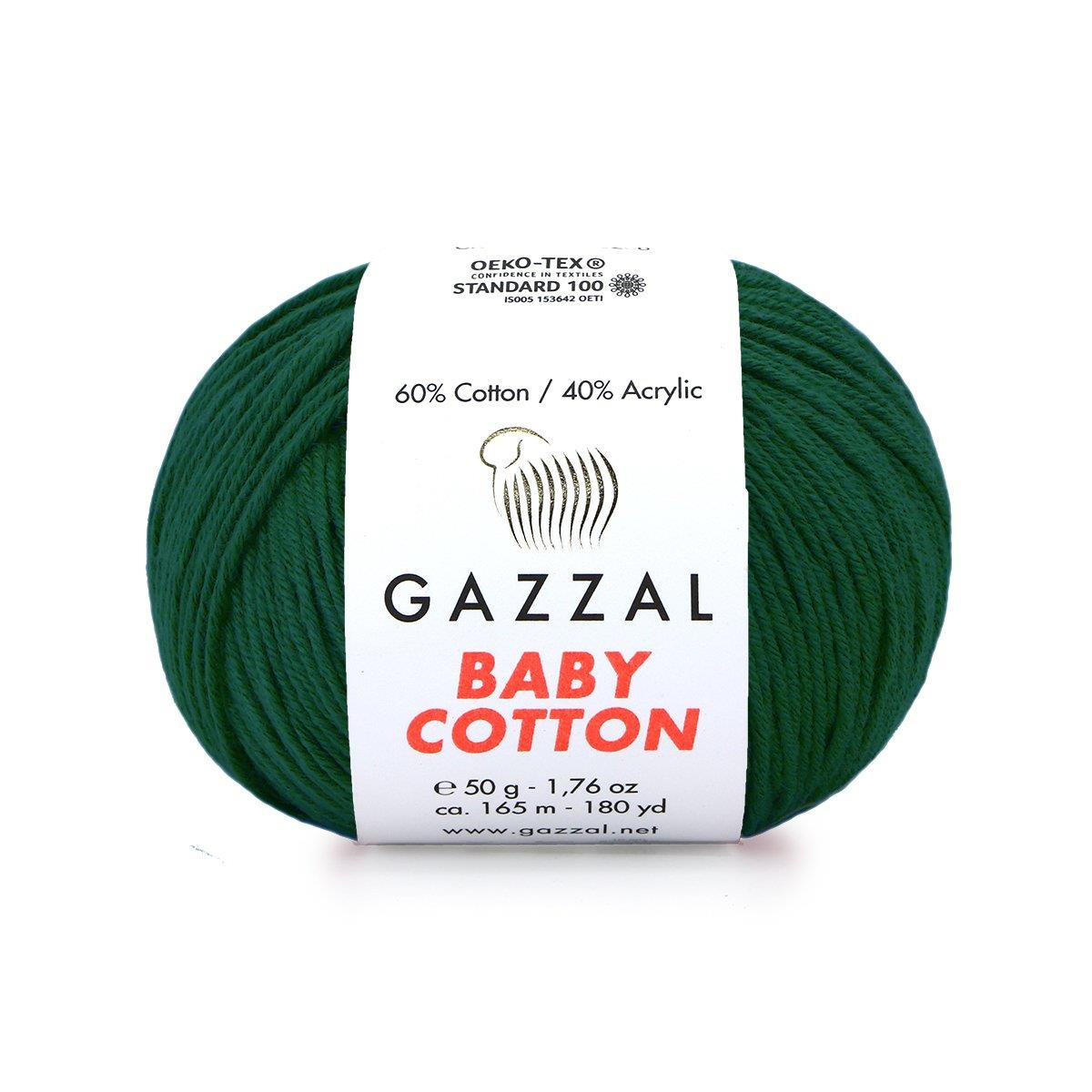 Gazzal Baby Cotton El Örgü İpliği 50gr 3467 Zümrüt  - 1 ADET