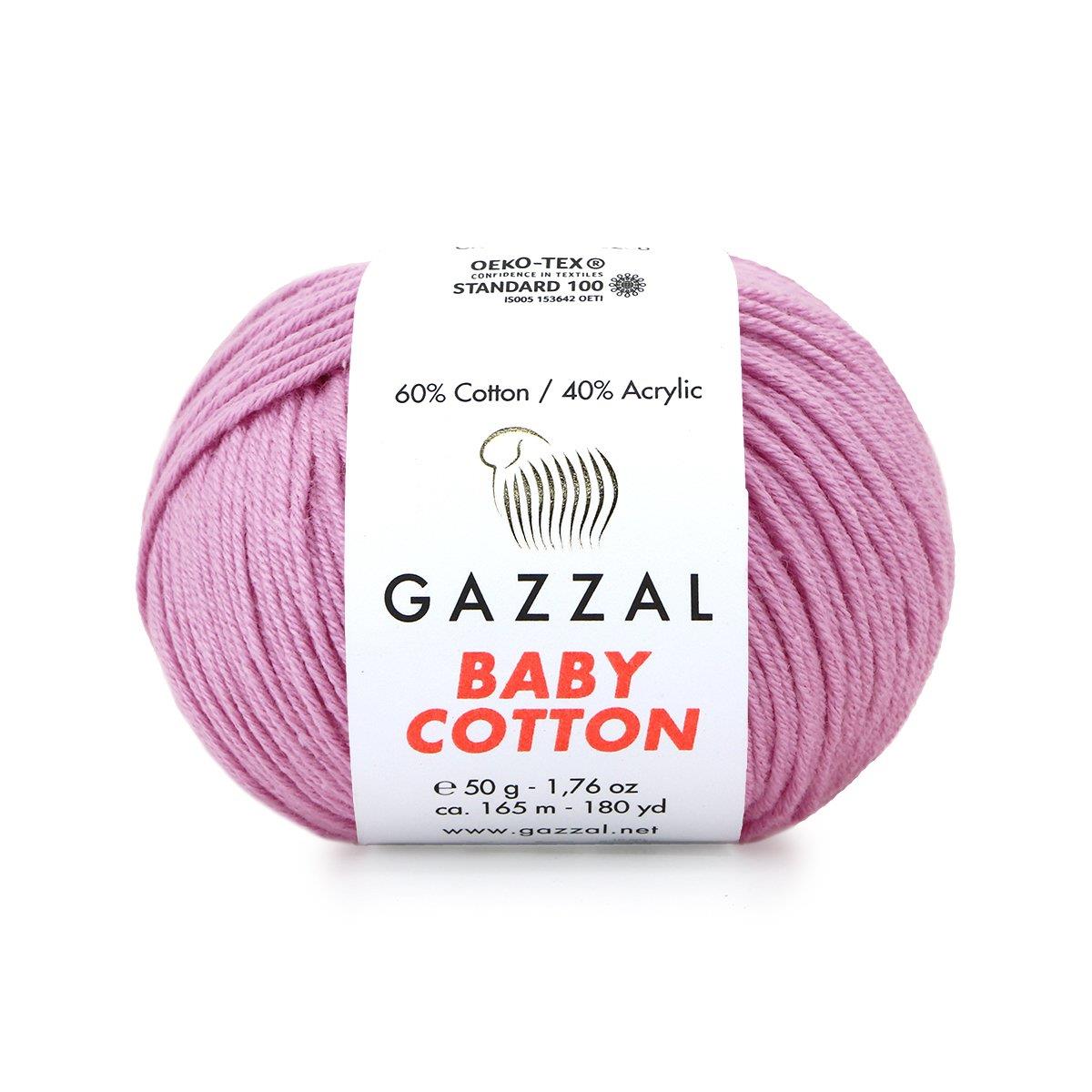 Gazzal Baby Cotton El Örgü İpliği 50gr 3422 Lila  - 1 ADET
