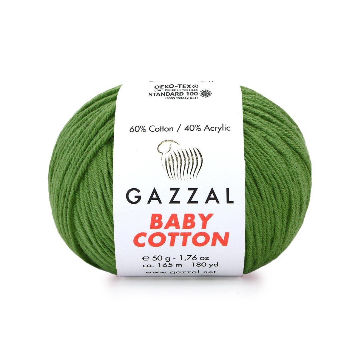 Gazzal Baby Cotton El Örgü İpliği 50gr 3449 Yeşil  - 1 ADET