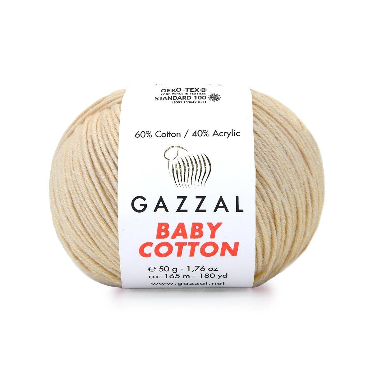 Gazzal Baby Cotton El Örgü İpliği 50gr 3445 Bej  - 1 ADET