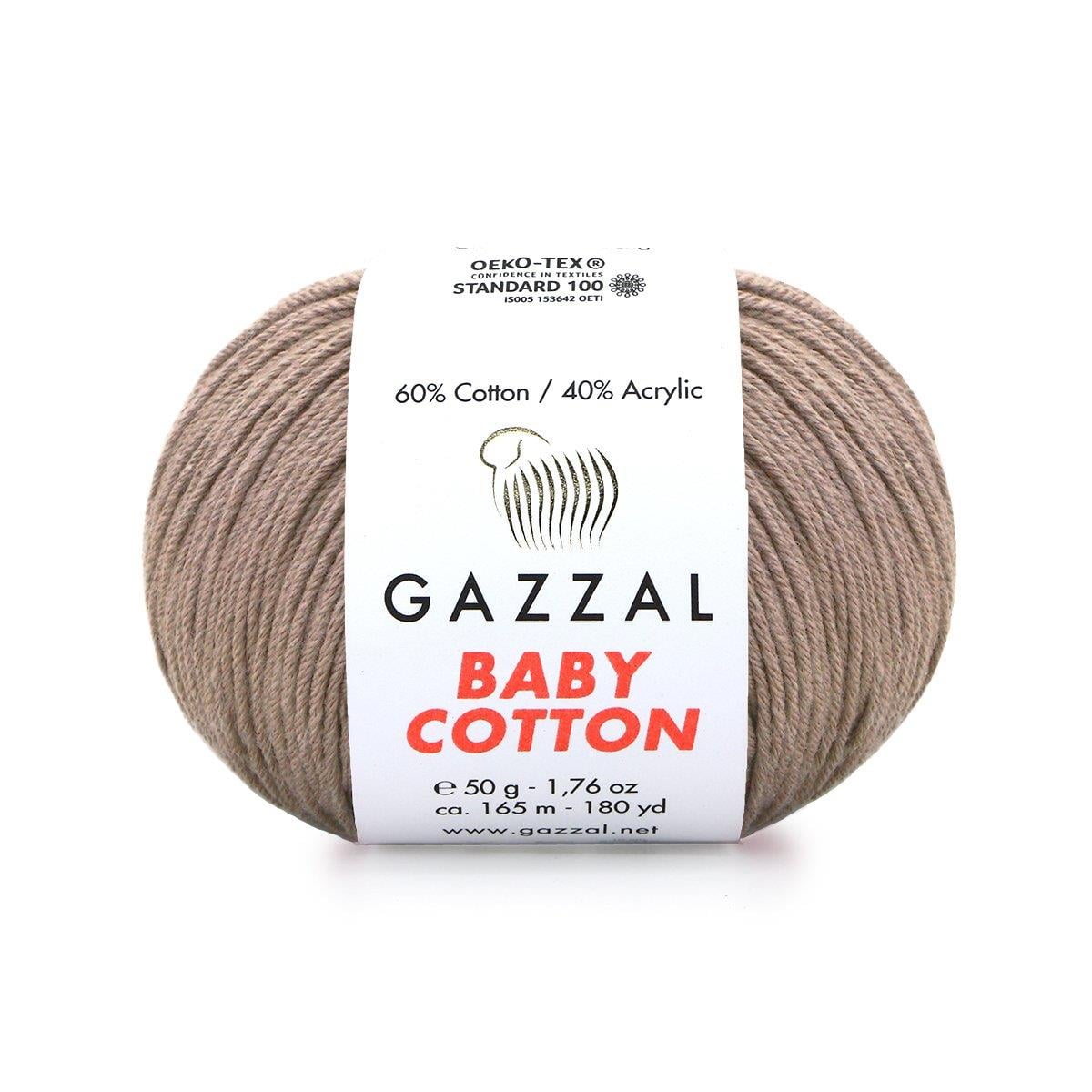 Gazzal Baby Cotton El Örgü İpliği 50gr 3434 Vizon  - 1 ADET