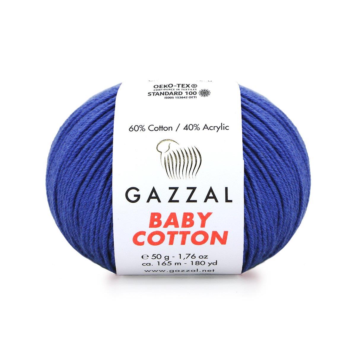 Gazzal Baby Cotton El Örgü İpliği 50gr 3421 Saks Mavi  - 1 ADET