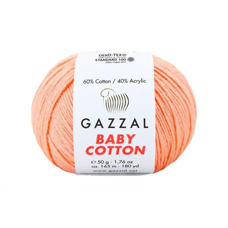 Gazzal Baby Cotton El Örgü İpliği 50gr 3412 Yavruağzı  - 1 ADET