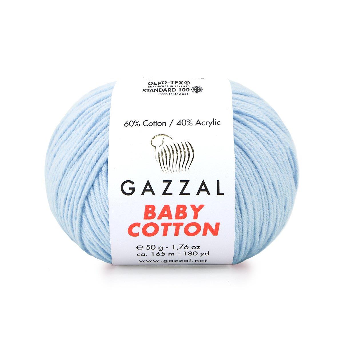Gazzal Baby Cotton El Örgü İpliği 50gr 3429 Mavi  - 1 ADET