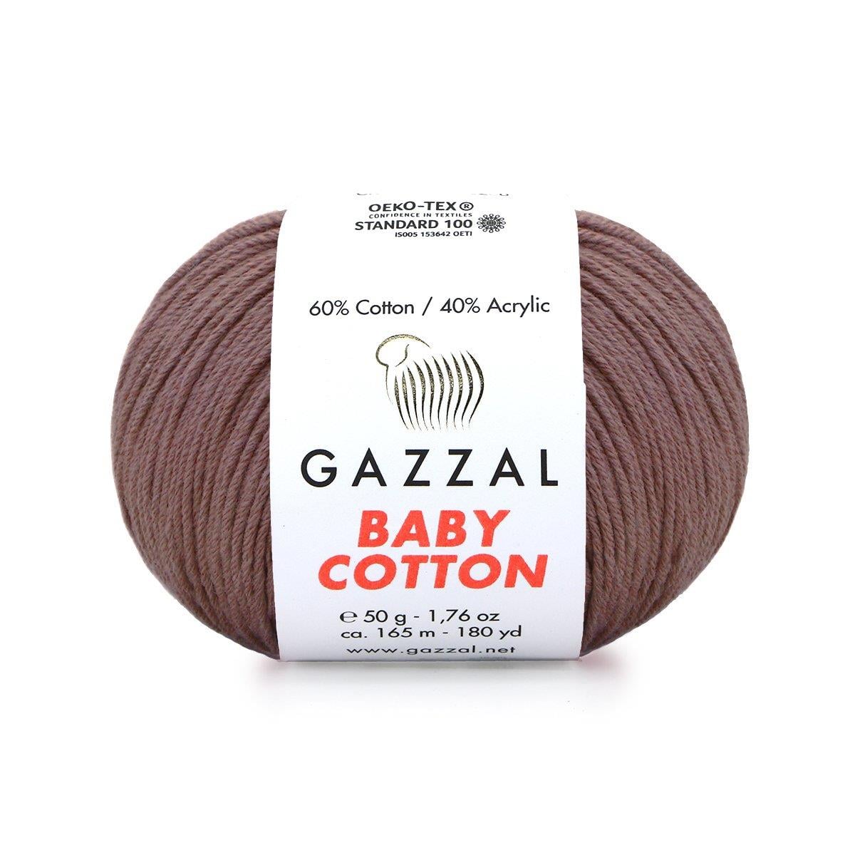 Gazzal Baby Cotton El Örgü İpliği 50gr 3455 Vizon  - 1 ADET