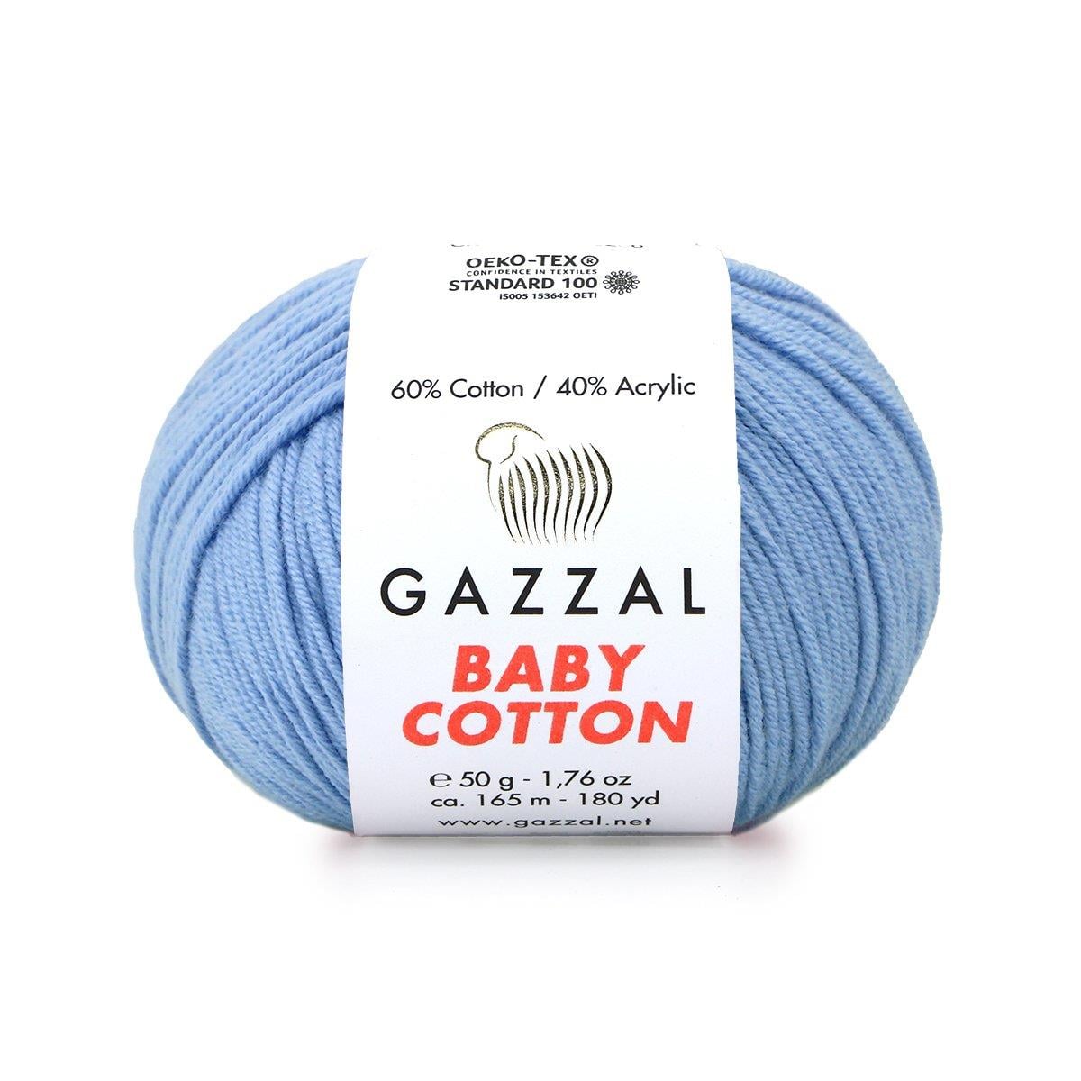 Gazzal Baby Cotton El Örgü İpliği 50gr 3423 Mavi  - 1 ADET