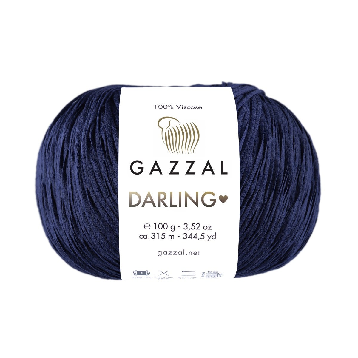 Gazzal Darling El Örgü İpliği 100gr 315mt 555 Lacivert - 1 ADET