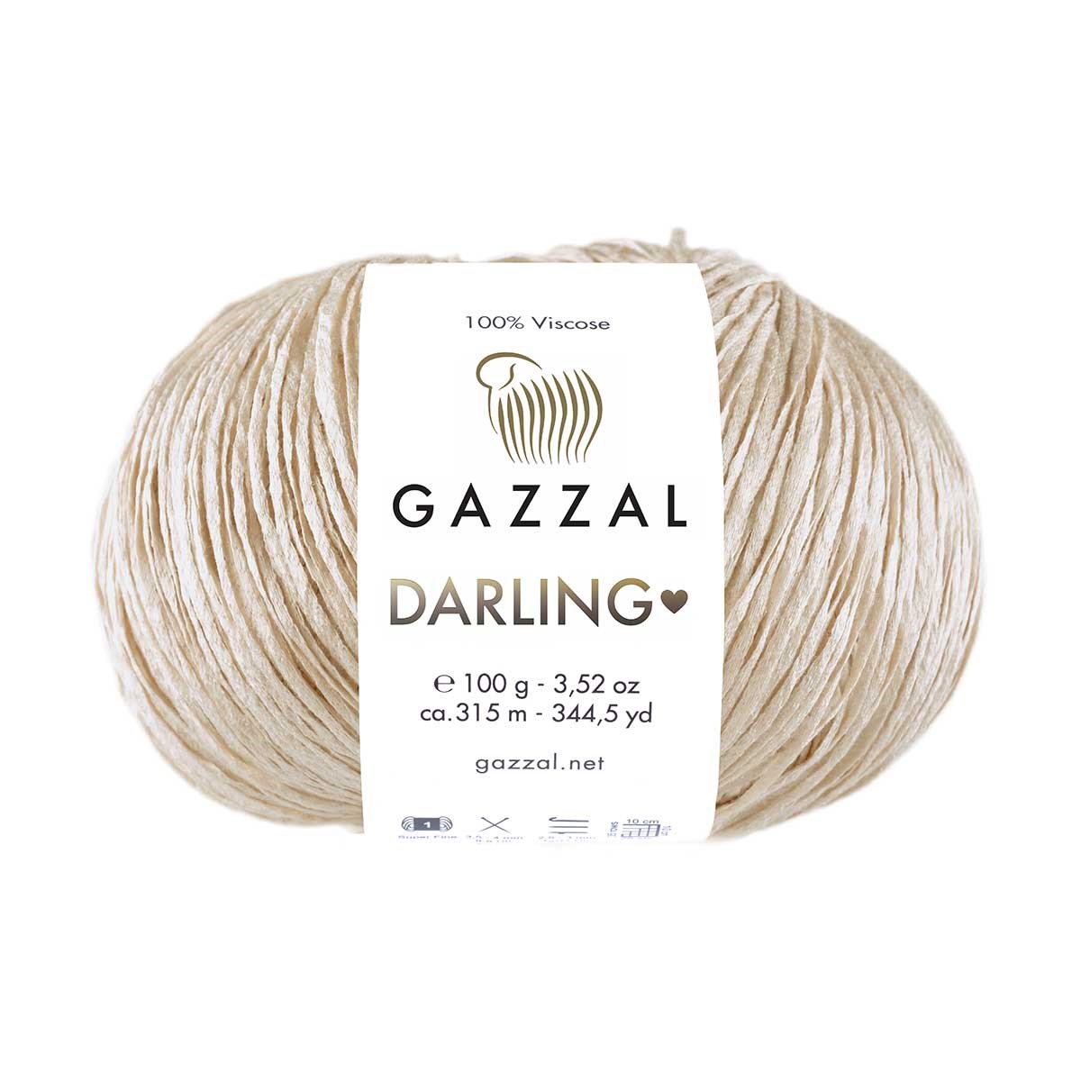 Gazzal Darling El Örgü İpliği 100gr 315mt 562 Krem - 1 ADET