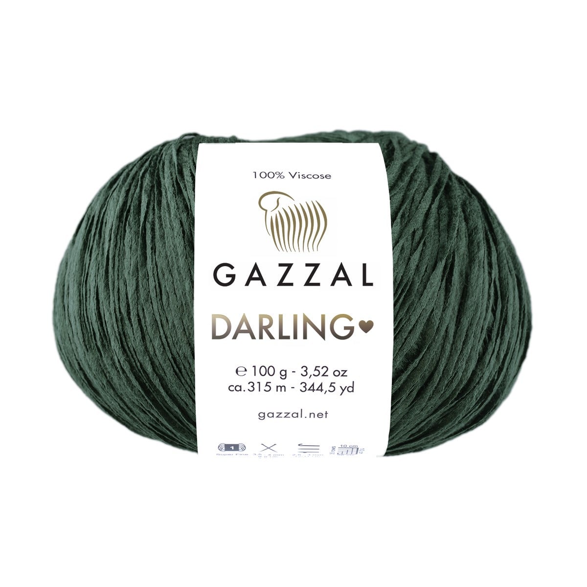 Gazzal Darling El Örgü İpliği 100gr 315mt 556 Zümrüt Yeşili - 1 ADET