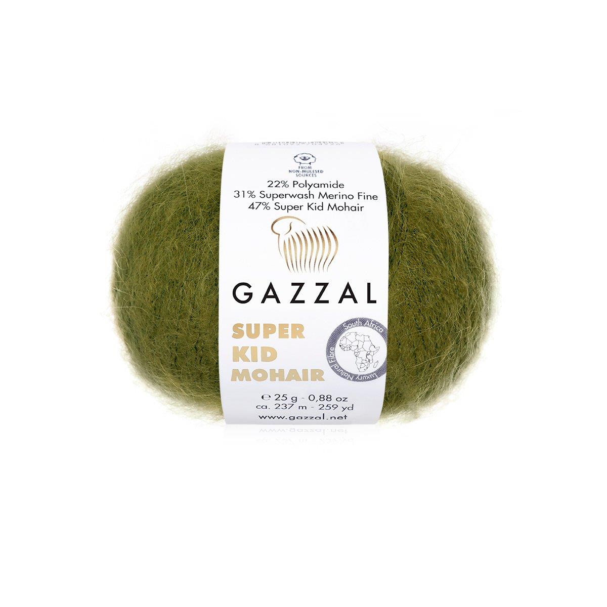 Gazzal Super Kid Mohair 25gr 64402 Haki - 1 ADET