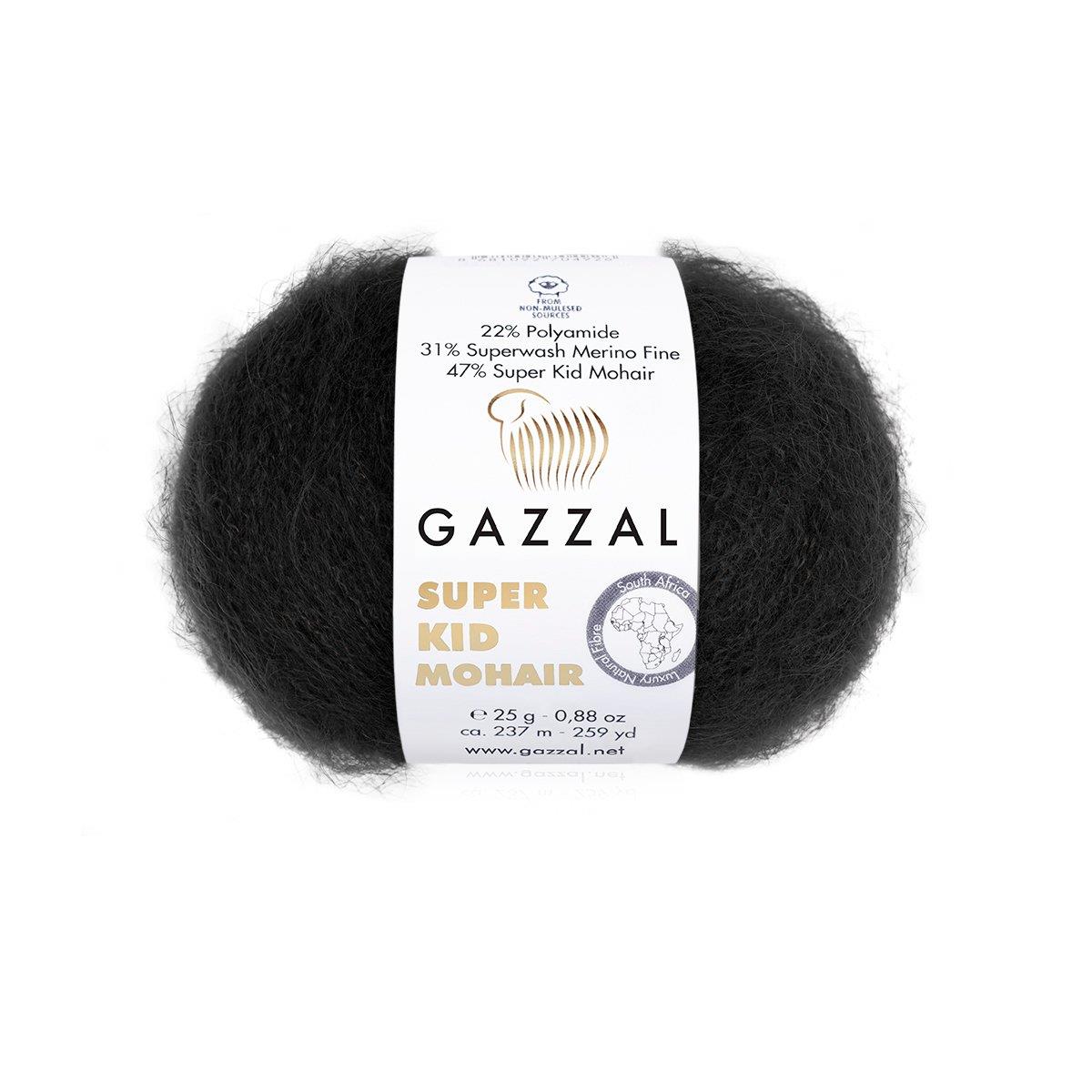 Gazzal Super Kid Mohair 25gr 64409 Siyah - 1 ADET