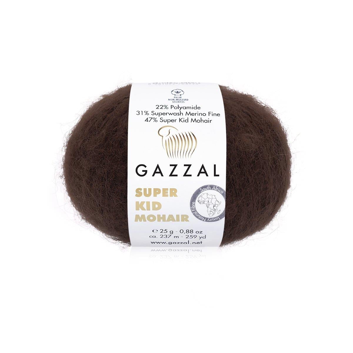Gazzal Super Kid Mohair 25gr 64426 Kahverengi - 1 ADET