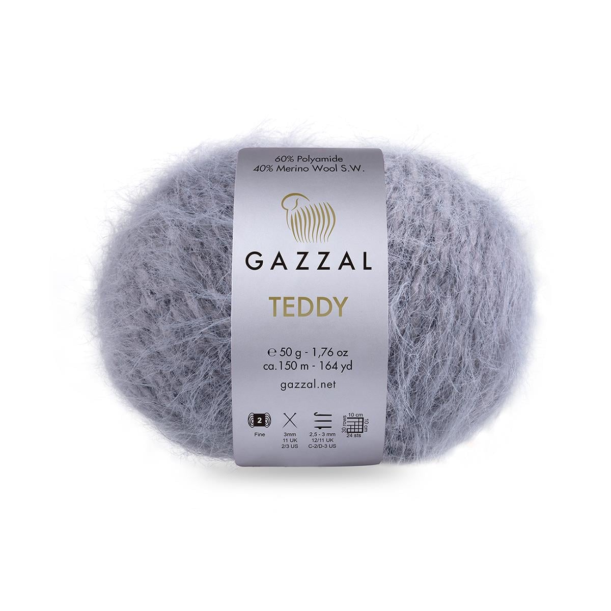 Gazzal Teddy El Örgü İpliği 50gr 6532 Gri  - 1 ADET