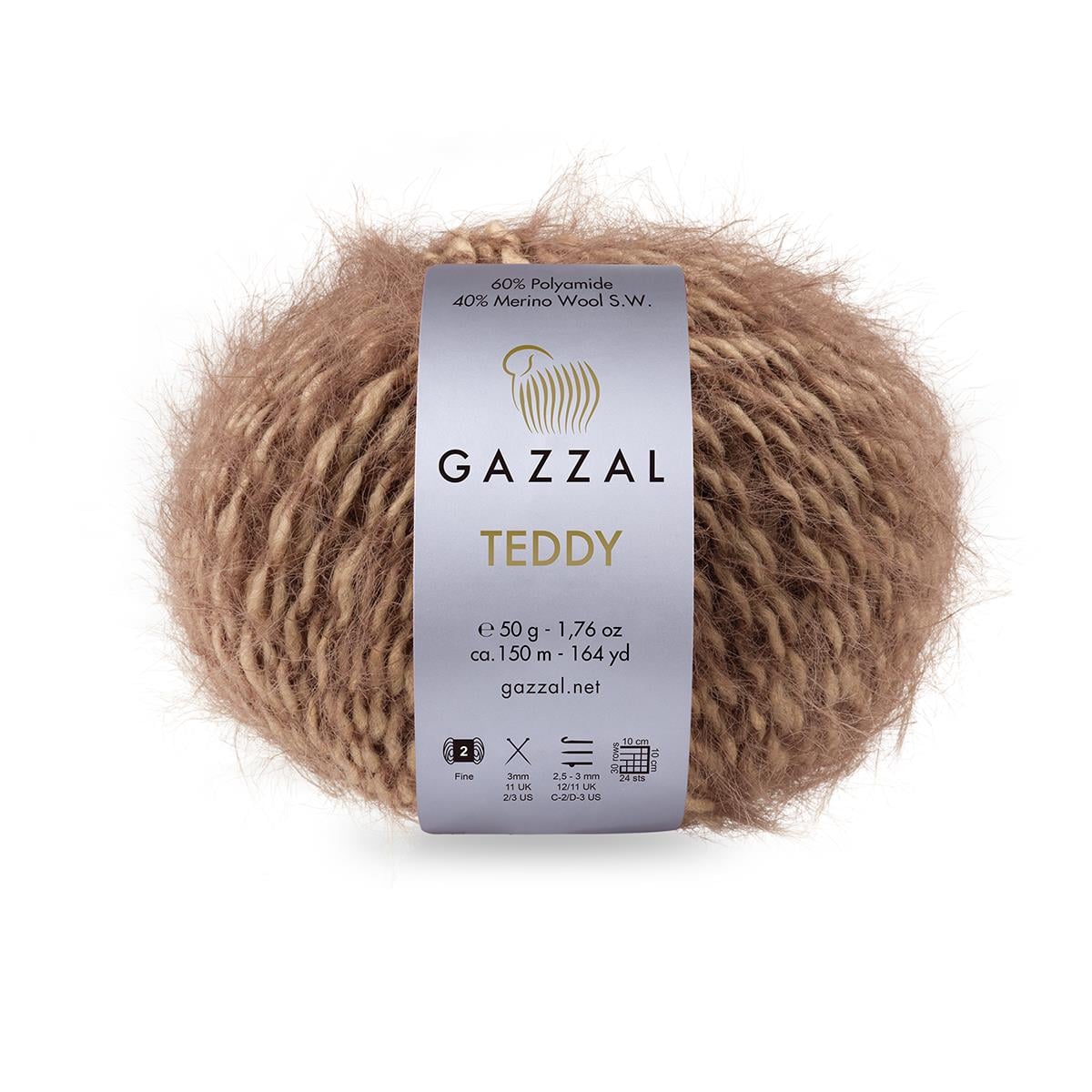 Gazzal Teddy El Örgü İpliği 50gr 6540 Kahverengi  - 1 ADET