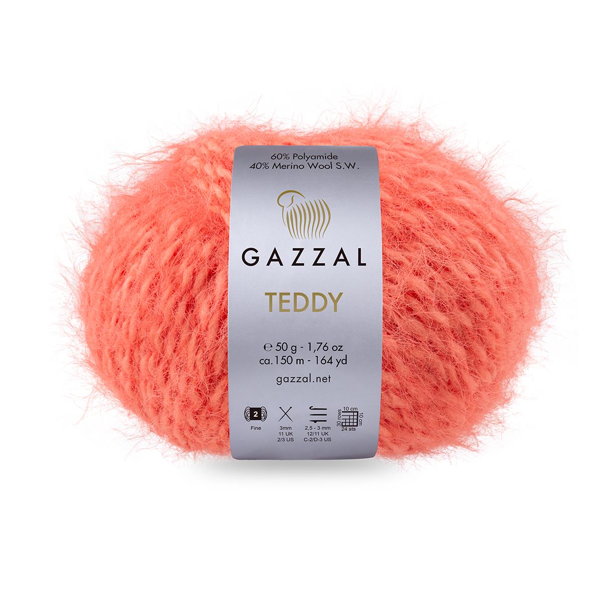 Gazzal Teddy El Örgü İpliği 50gr 6543 Nar Çiçeği  - 1 ADET
