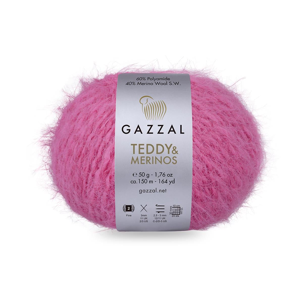 Gazzal Teddy El Örgü İpliği 50gr 6548 Fuşya - 1 ADET
