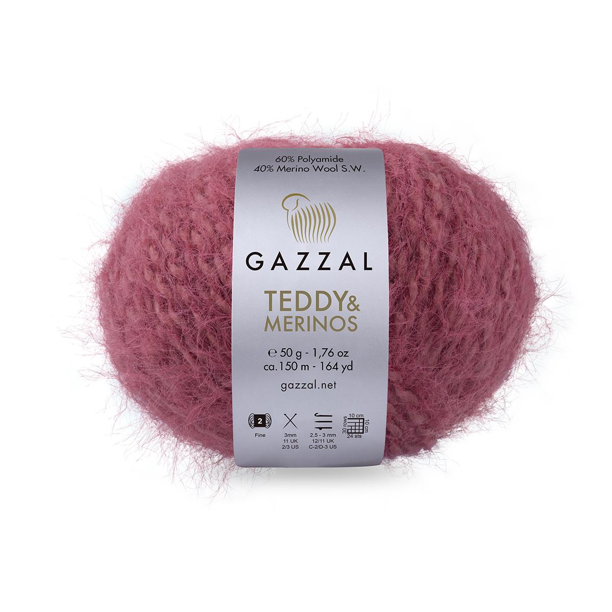 Gazzal Teddy El Örgü İpliği 50gr 6549 Bordo - 1 ADET