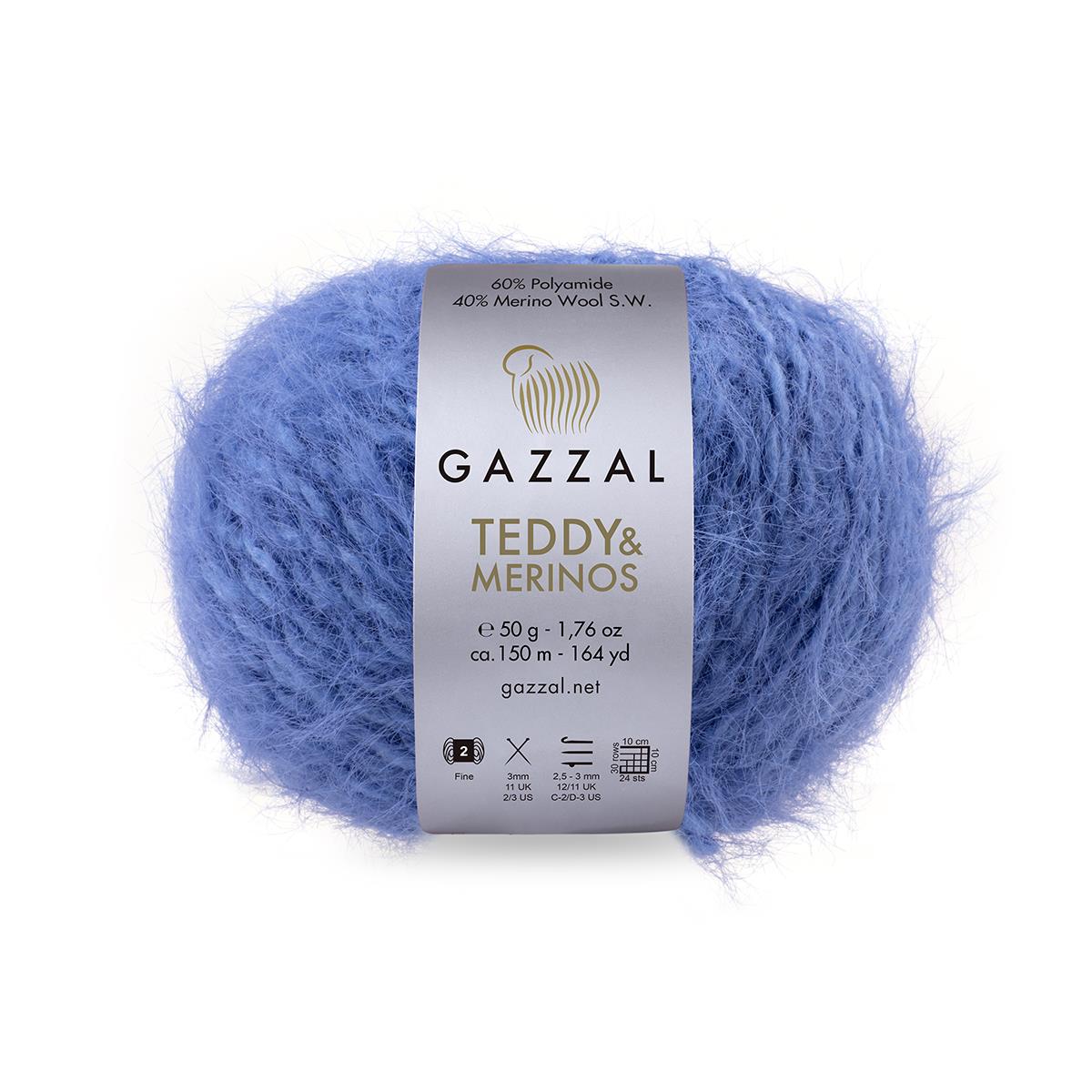 Gazzal Teddy El Örgü İpliği 50gr 6562 Mavi - 1 ADET
