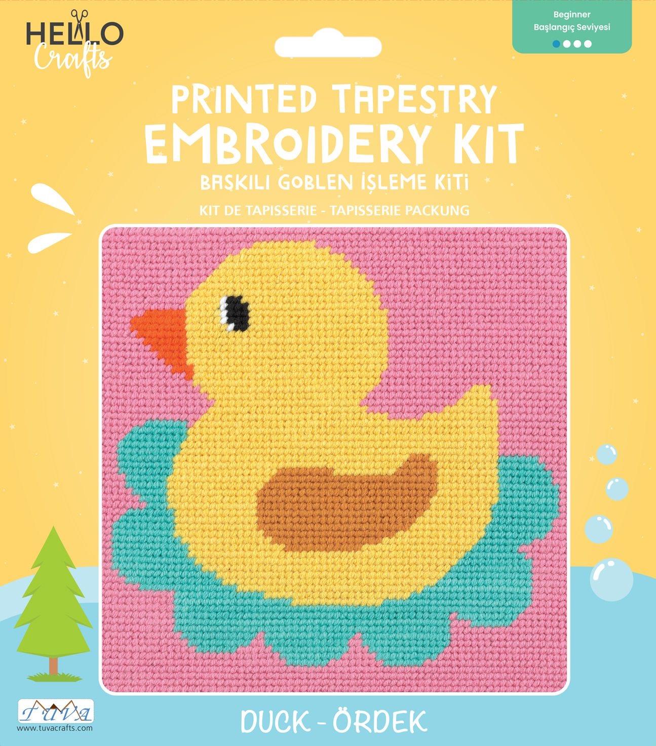 Hello Crafts Baskılı Goblen Kiti - Ördek - 1 ADET