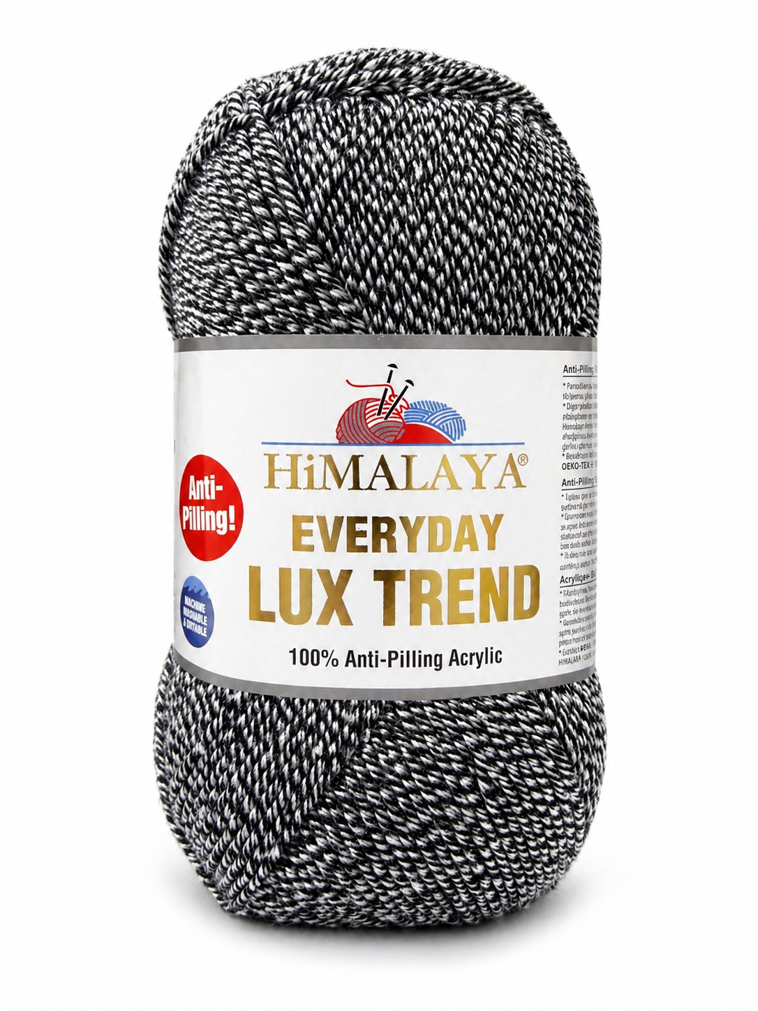 Himalaya Everyday Lux Trend Anti Pilling El Örgü İpliği 21816 Siyah Kırçıl  - 1 ADET