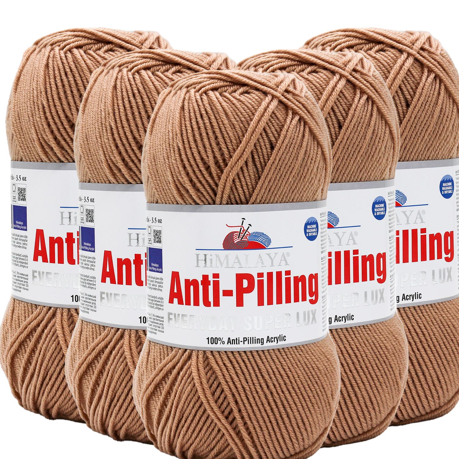 Himalaya Everyday Super Lux Anti Pilling El Örgü İpliği - 73404 Sütlü Kahve   5 Adet
