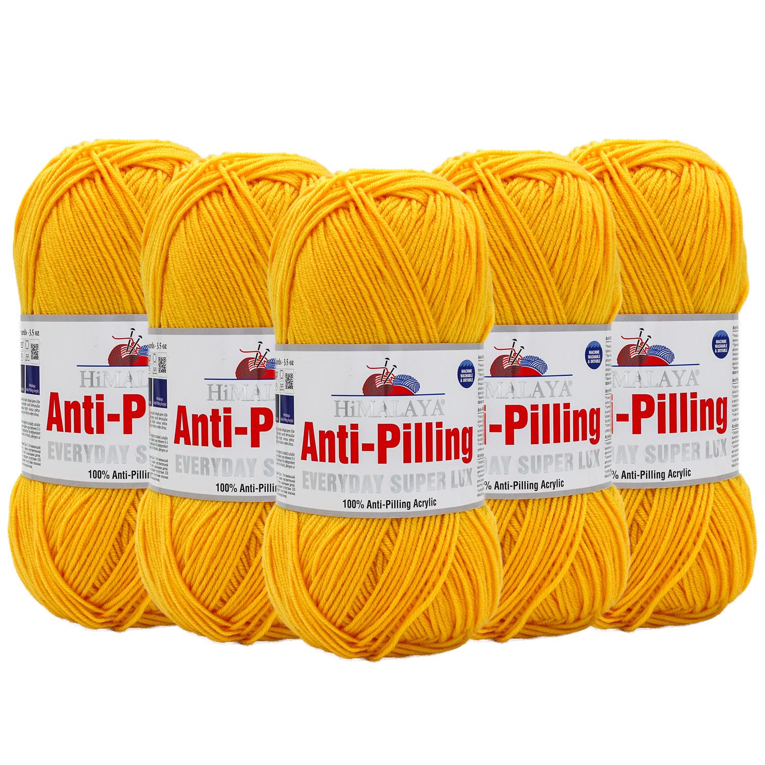 Himalaya Everyday Super Lux Anti Pilling El Örgü İpliği - 73431 Sarı   5 Adet