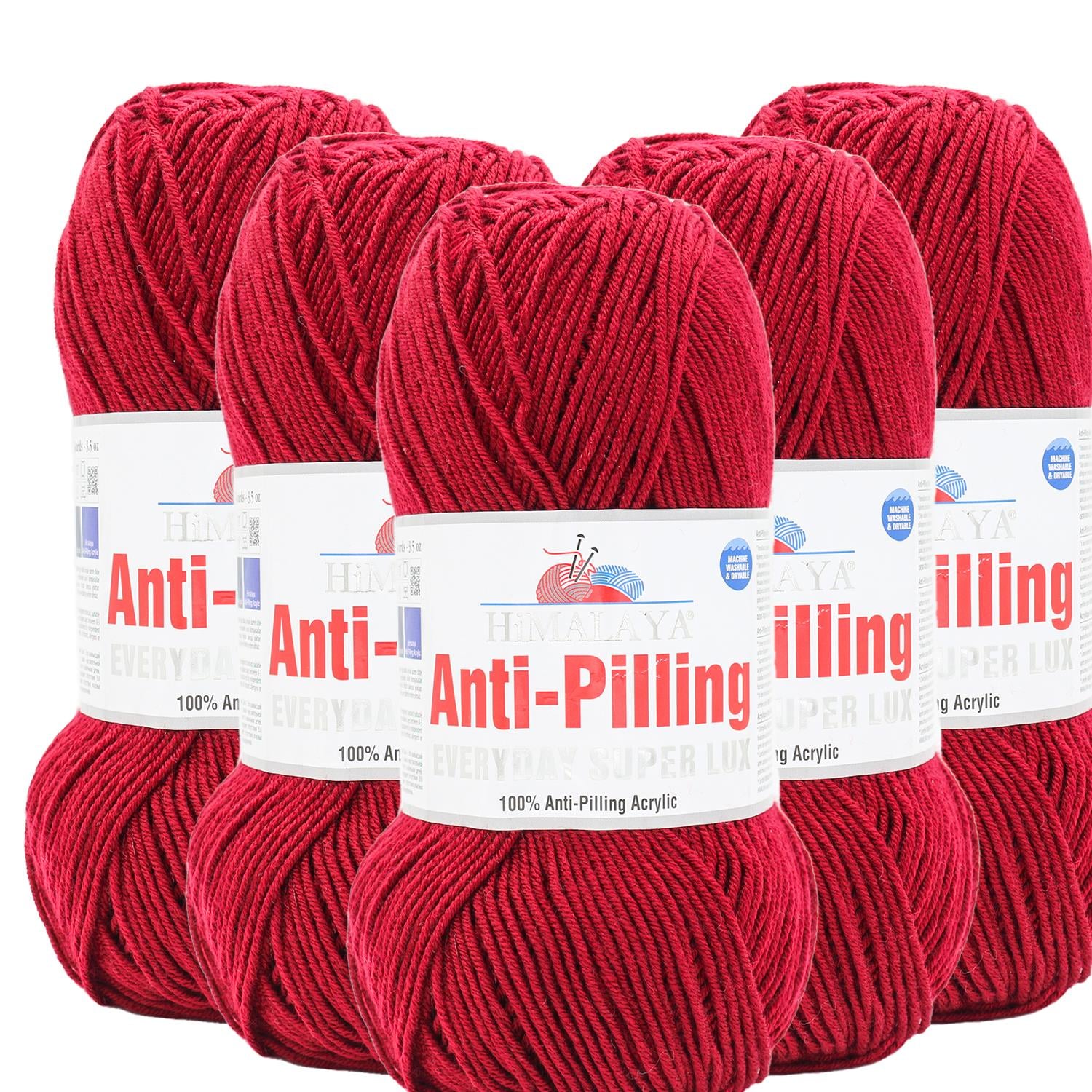 Himalaya Everyday Super Lux Anti Pilling El Örgü İpliği - 73409 Bordo   5 Adet