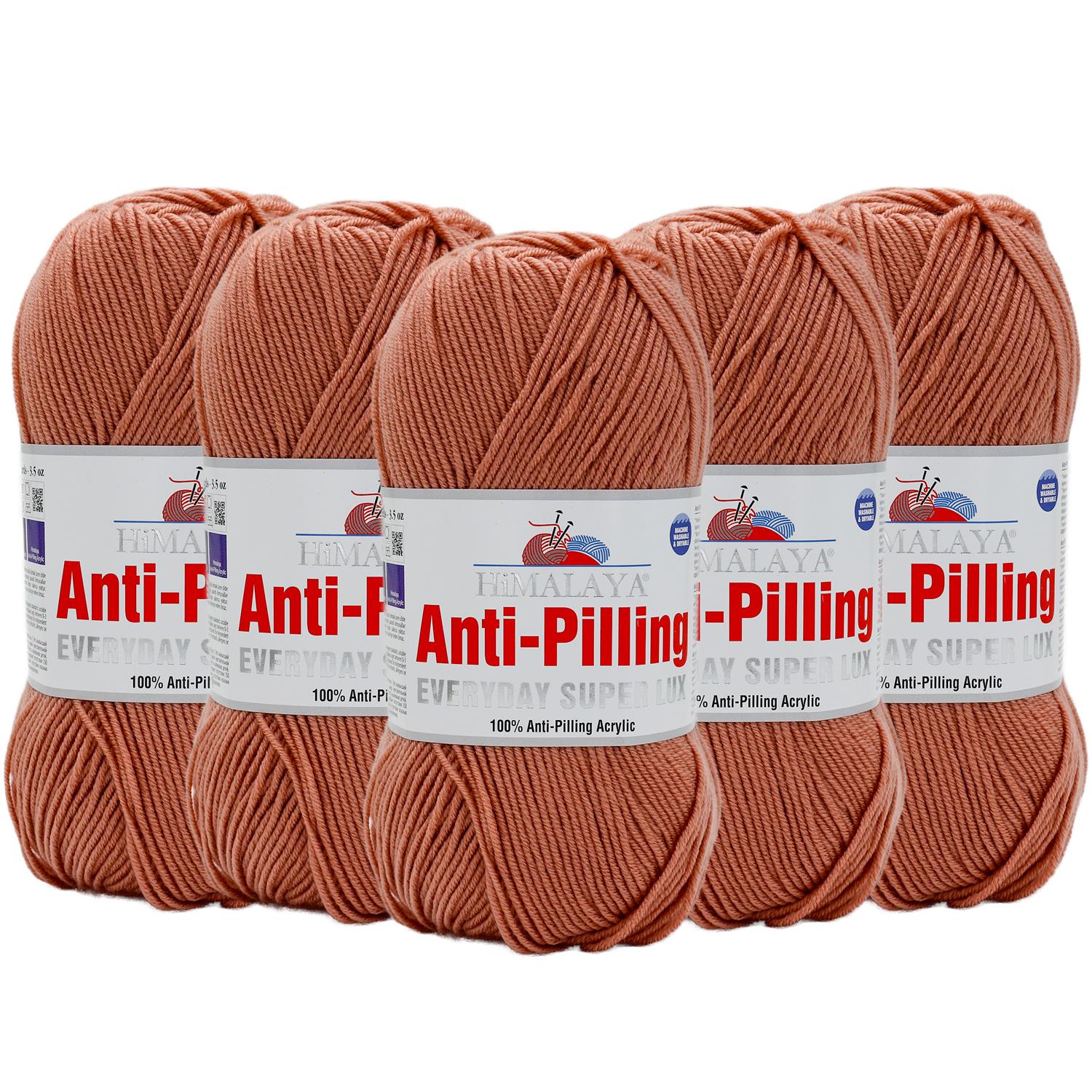 Himalaya Everyday Super Lux Anti Pilling El Örgü İpliği - 73442 Soğan Kabuğu   5 Adet
