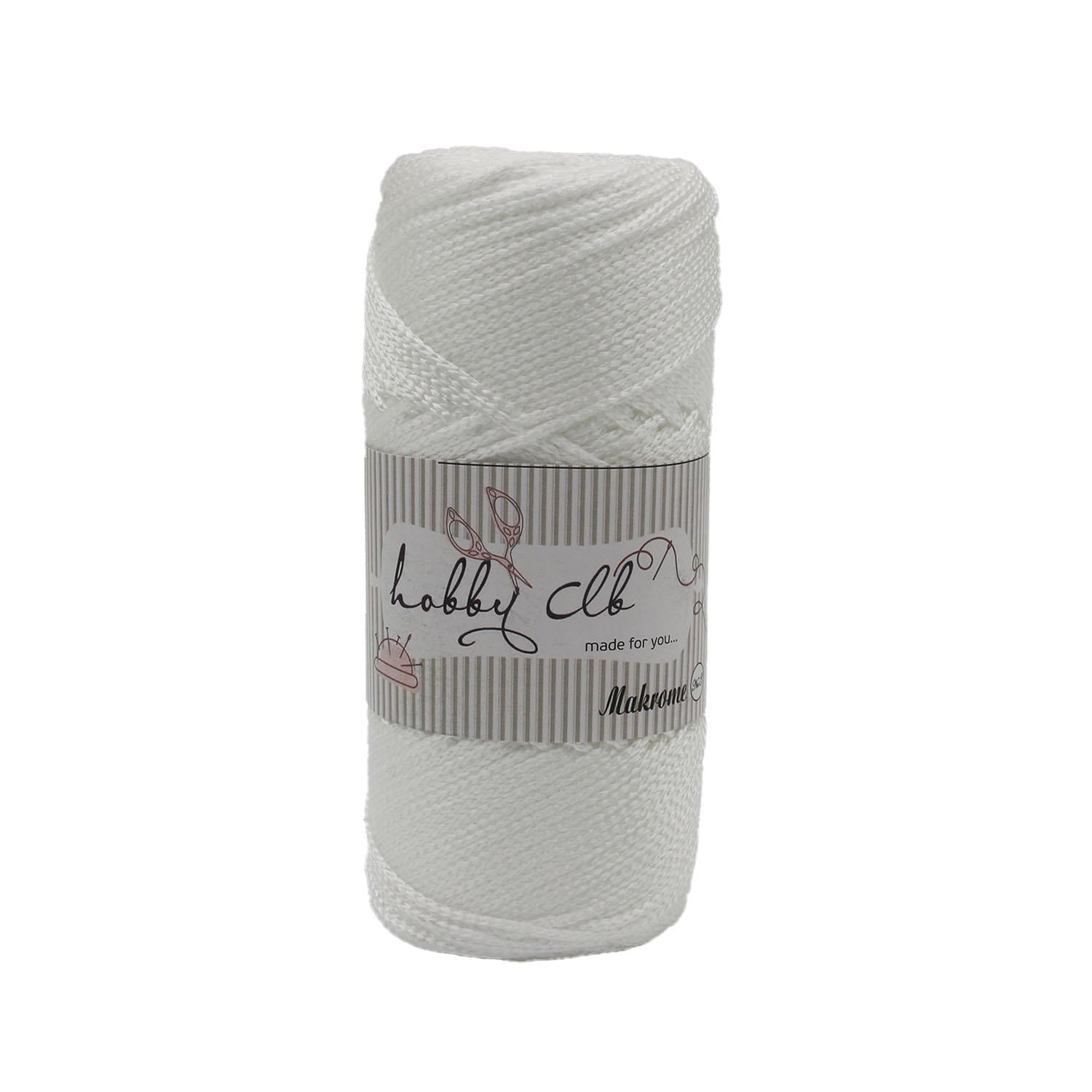 Hobby Clb Polyester Makrome 100gr 2mm 001 Beyaz