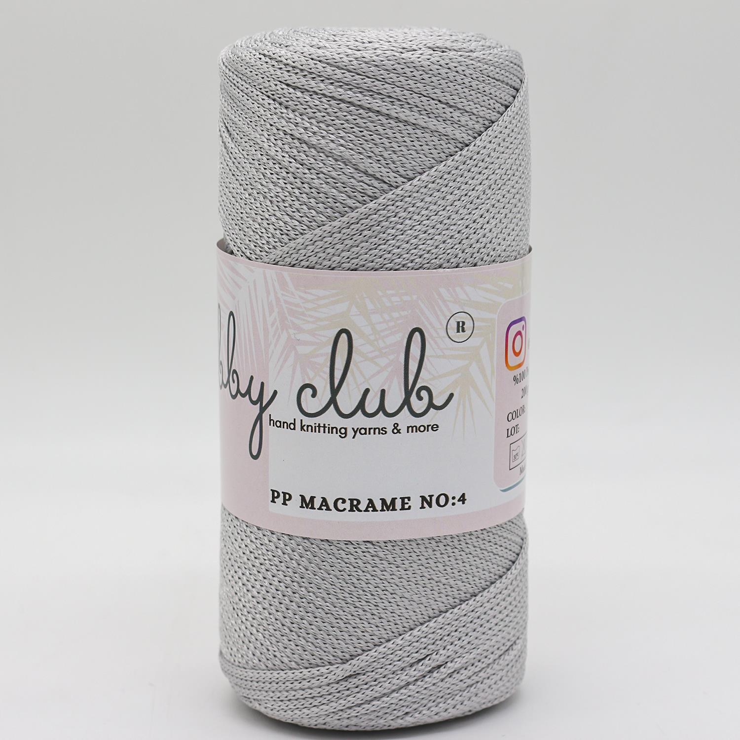 Hobby Clb Polyester Makrome 200gr 3mm 060 Gri