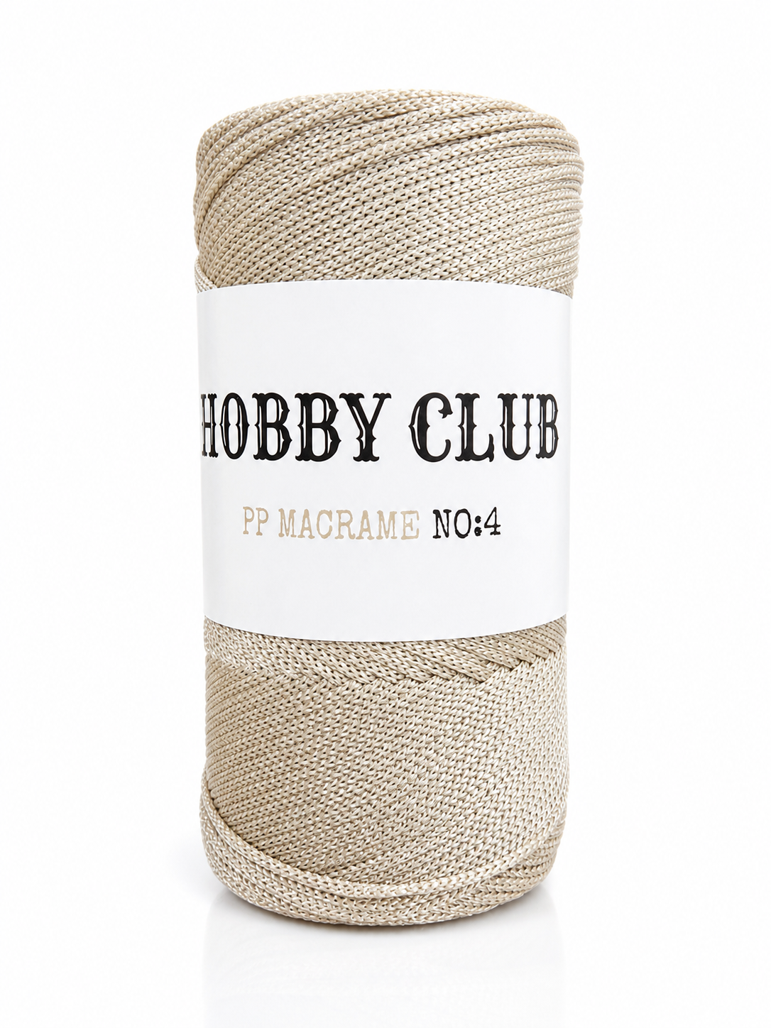 Hobby Club 4 No Polyester Makrome İp 200gr 3mm 037 Vizon  - 1 ADET