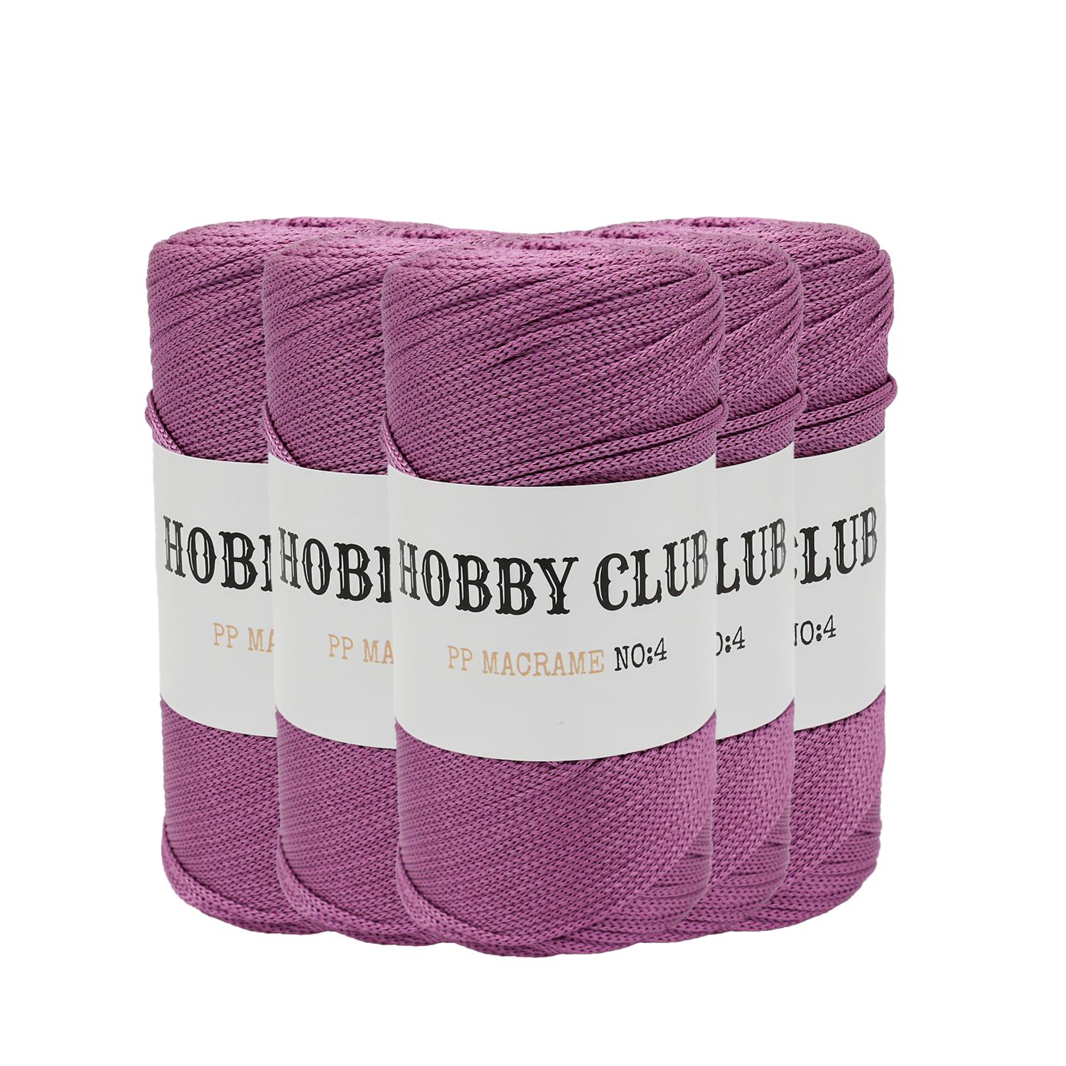 Hobby Club Polyester Makrome 200gr 3mm - 077 Gül Kurusu   5 Adet