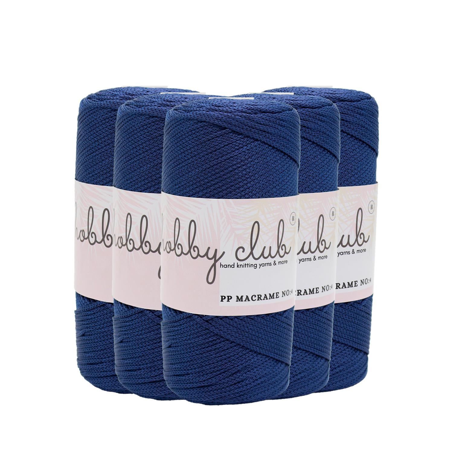 Hobby Club Polyester Makrome 200gr 3mm - 260 Lacivert   5 Adet