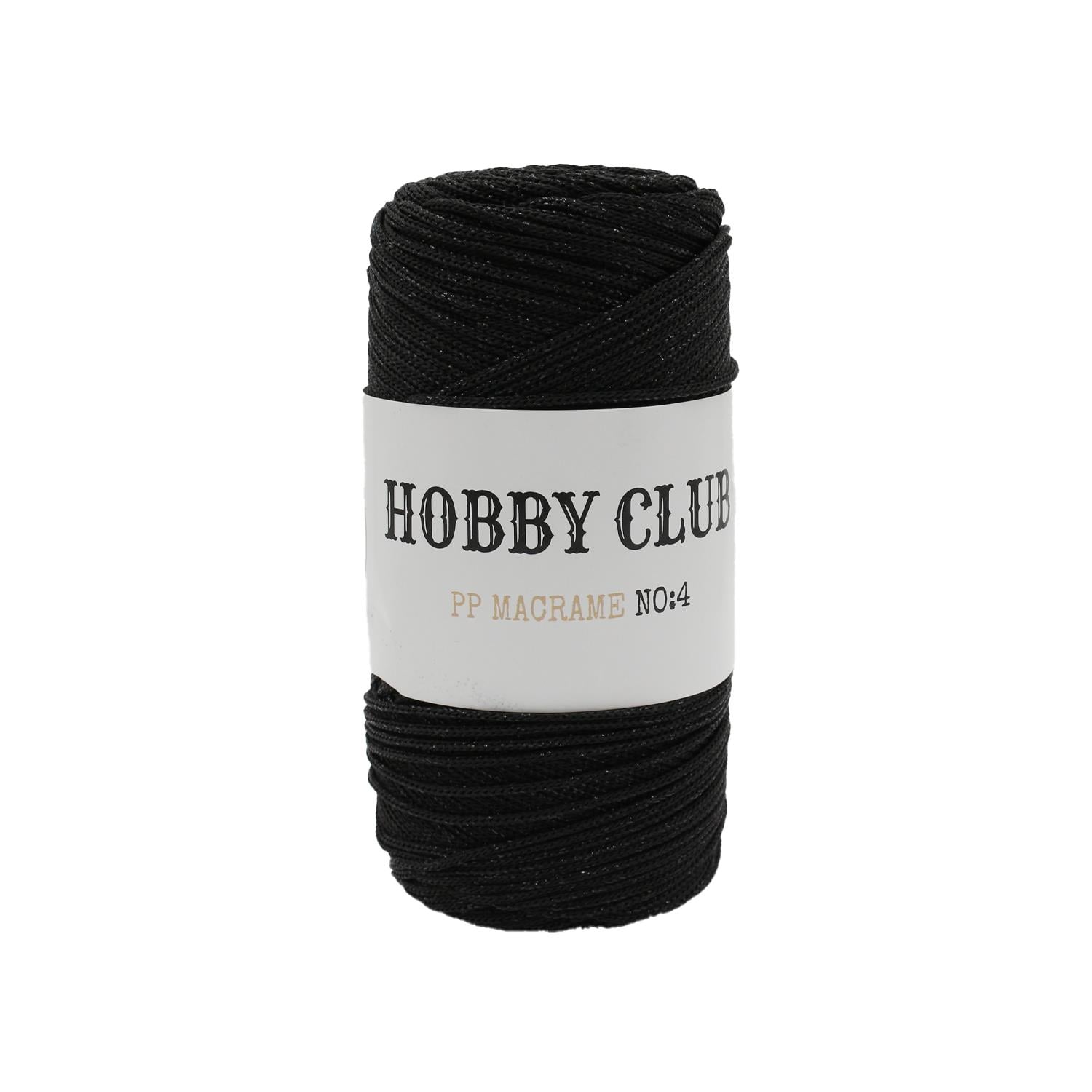 Hobby Club Simli Polyester Makrome 200gr 3mm 270 Siyah 