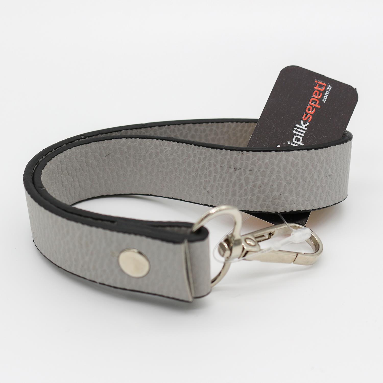 Kancalı Deri Elcik 2cm x 22cm Gri 