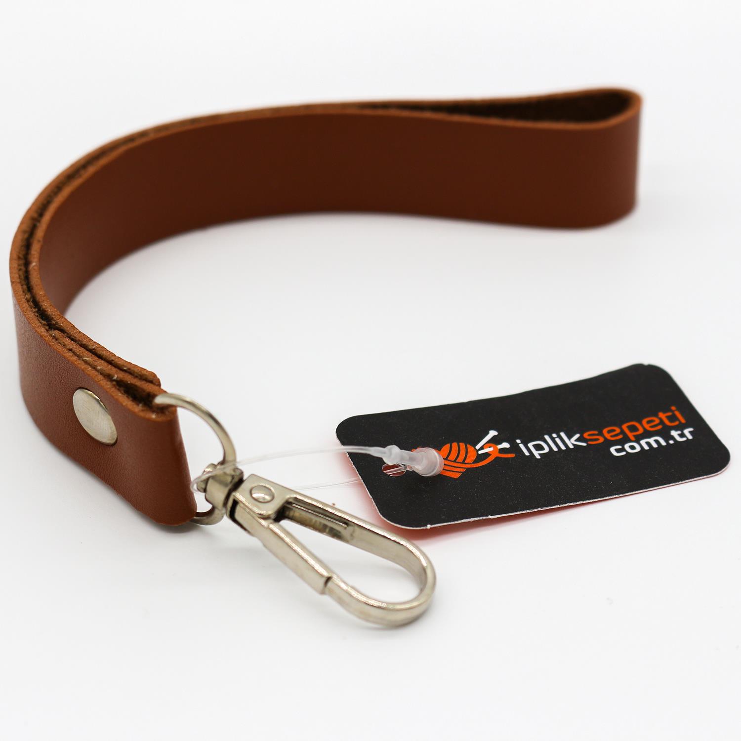 Kancalı Deri Elcik 2cm x 22cm Taba