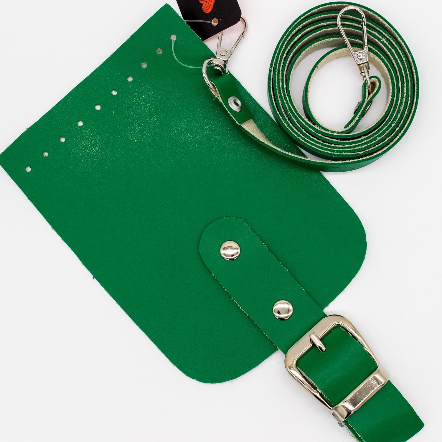 Kapaklı Telefon Çantası Seti - Mini Bag Yeşil 
