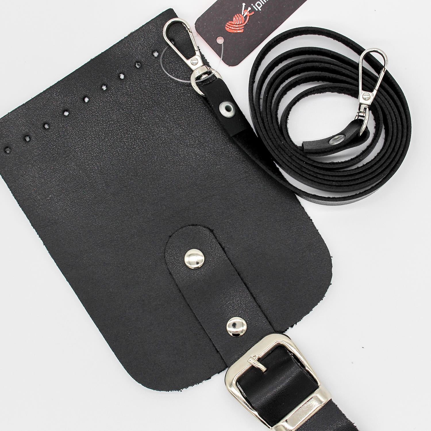 Kapaklı Telefon Çantası Seti - Mini Bag Siyah 