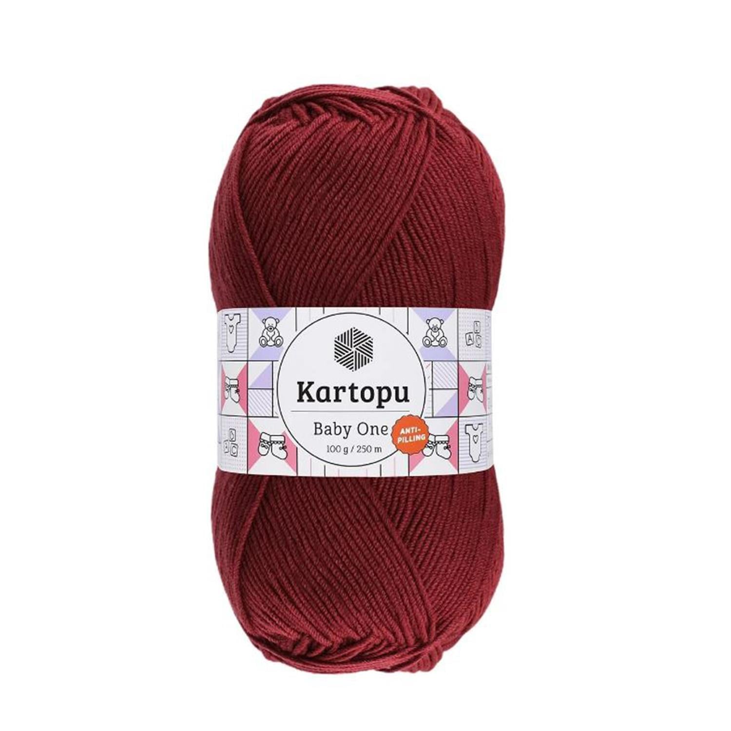 Kartopu Baby One Anti Pilling El Örgü İpliği - K1105 Bordo   5 Adet